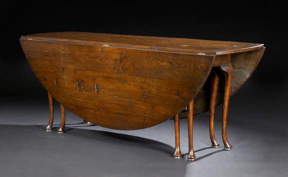 English Country Oak Gate-Leg Table,