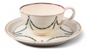ENGLISH CREAMWARE CUP AND SAUC
