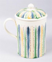ENGLISH CREAMWARE CYLINDRICAL