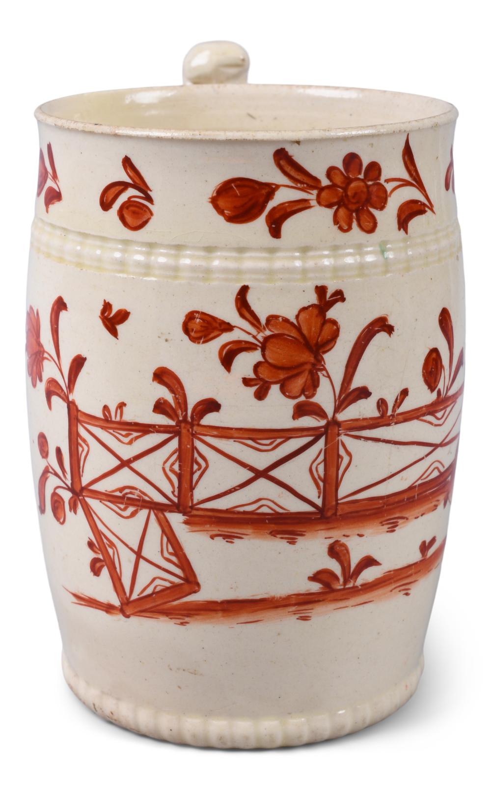 ENGLISH CREAMWARE ENGINE-TURNED