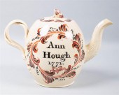 ENGLISH CREAMWARE INSCRIBED AN
