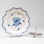 ENGLISH CREAMWARE PLATE AND WE