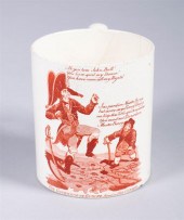 ENGLISH CREAMWARE RED-TRANSFER