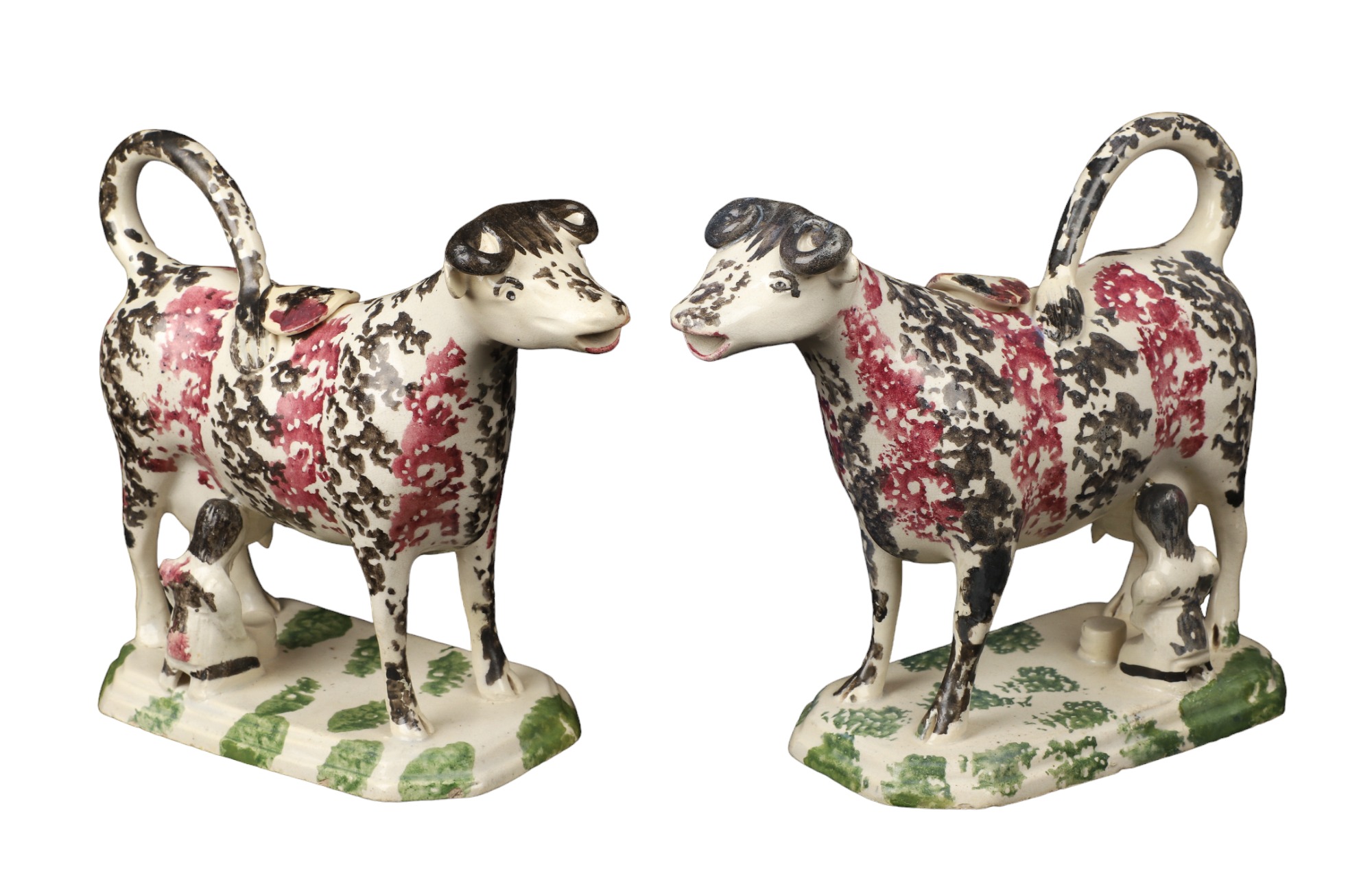 English Creamware Sponged Cow