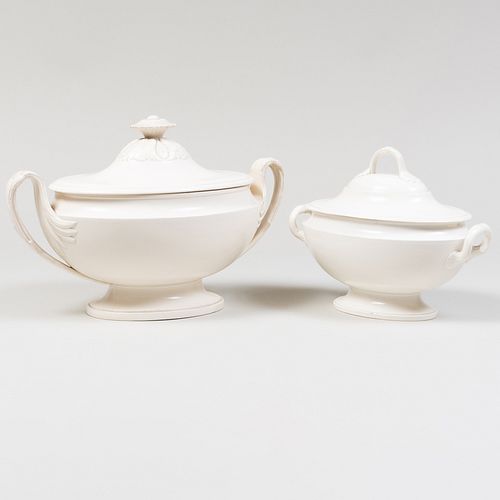 ENGLISH CREAMWARE TUREEN AND COVER,