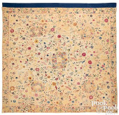 ENGLISH CREWELWORK BEDSPREAD,
