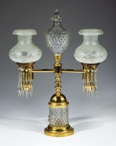 ENGLISH CUT CRYSTAL DOUBLE ARM
