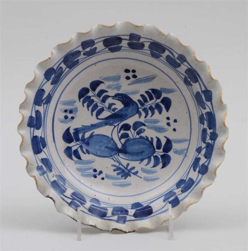 ENGLISH DELFT BLUE AND WHITE DEEP