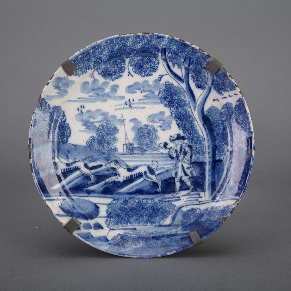 English Delft Plate 18th century