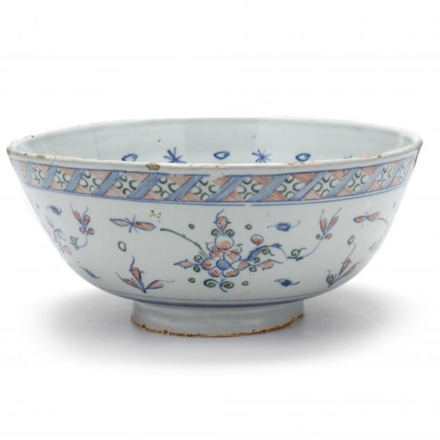 ENGLISH DELFT POLYCHROME BOWL