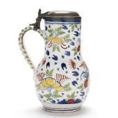 ENGLISH DELFT POLYCHROME TANKA