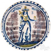 ENGLISH DELFTWARE BLUE DASH QU