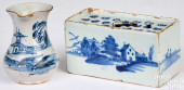 ENGLISH DELFTWARE FLOWER BRICK