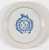 ENGLISH DELFTWARE MARRIAGE PLA