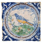 ENGLISH DELFTWARE POLYCHROME P
