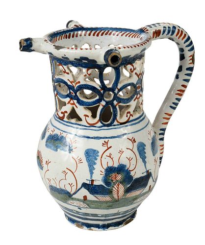 ENGLISH DELFTWARE POLYCHROME PUZZLE