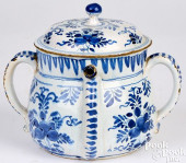 ENGLISH DELFTWARE POSSET POT,