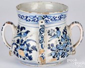 ENGLISH DELFTWARE POSSET POT,