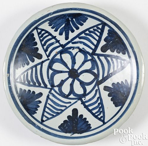 ENGLISH DELFTWARE STAR PLATE, CA.
