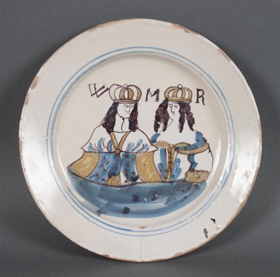 English Delftware William III and