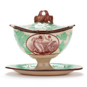 ENGLISH DRABWARE TUREEN AND CO