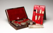 ENGLISH DRESSER SET. Late 19th