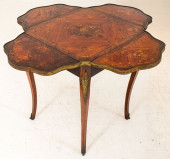 ENGLISH DROP LEAF INLAID WOODE