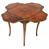ENGLISH DROP LEAF INLAID WOODE