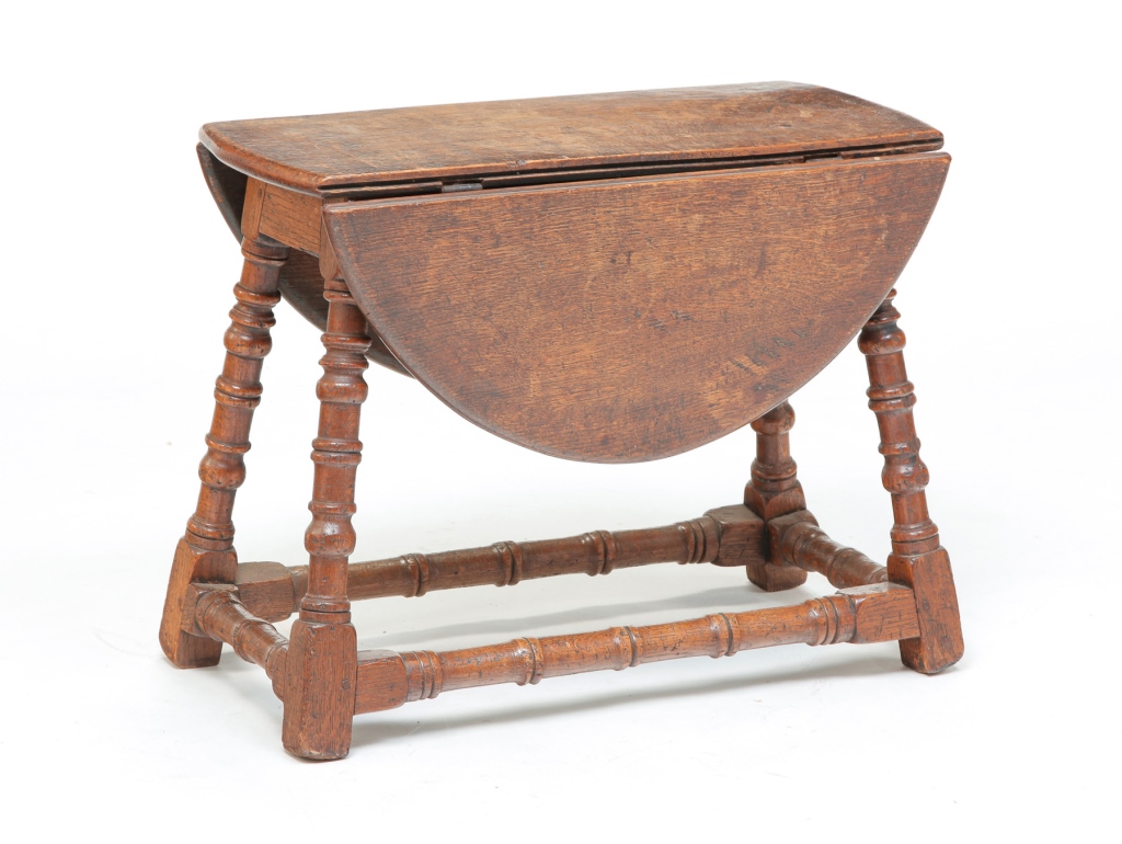 ENGLISH DROP LEAF STAND. Eighteenth