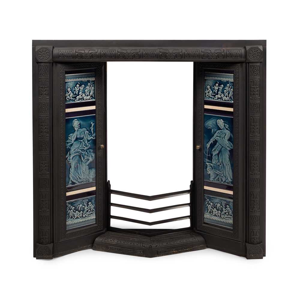 ENGLISH EAGLE FIRE GRATE, CIRCA