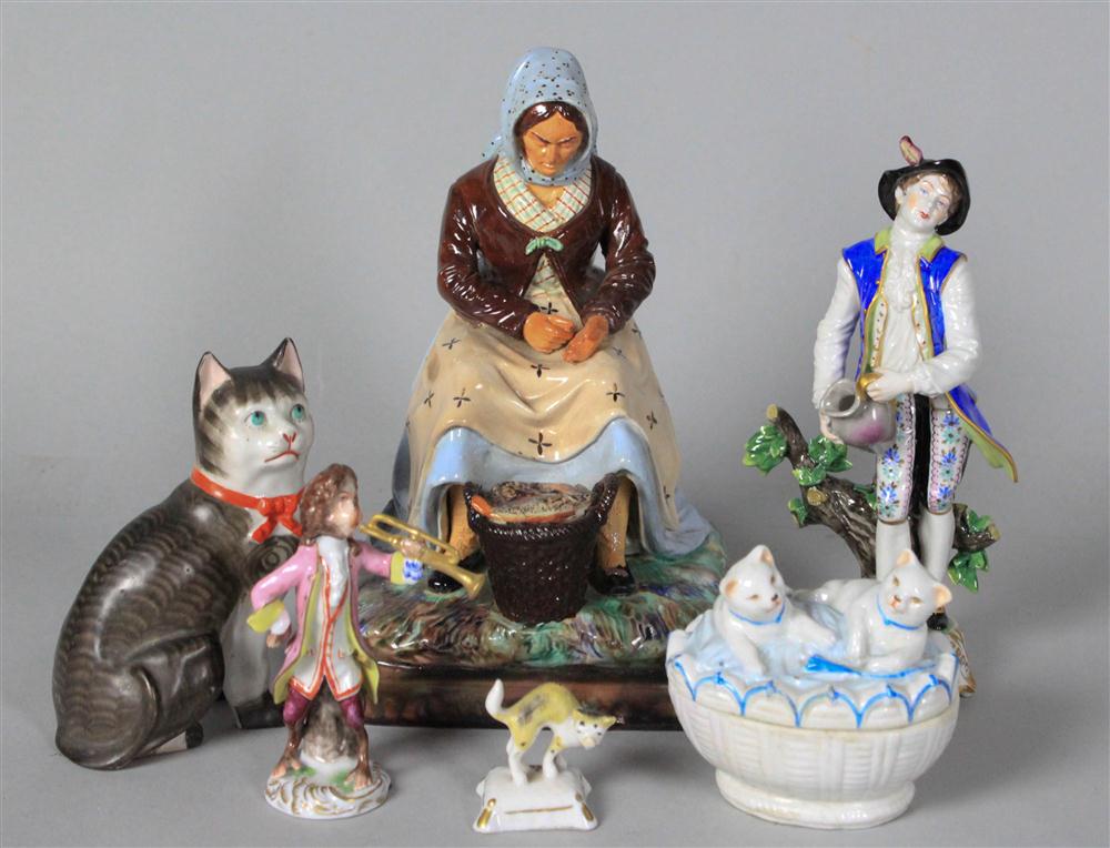 ENGLISH EARTHENWARE FIGURE OF A