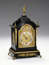 English ebonized and gilt bron