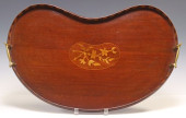 ENGLISH EDWARDIAN INLAID MAHOG