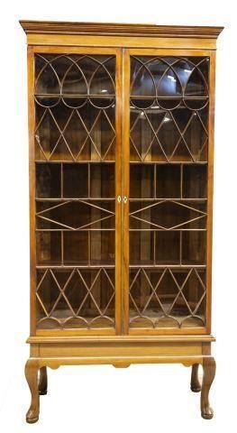 ENGLISH EDWARDIAN MAHOGANY GLAZED