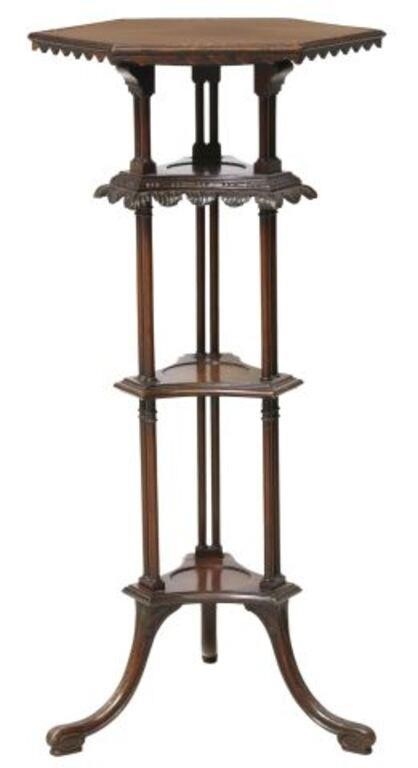ENGLISH EDWARDIAN MAHOGANY MUFFIN