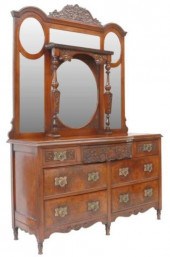 ENGLISH EDWARDIAN MIRRORED MAH