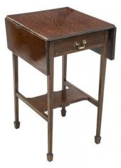 ENGLISH EDWARDIAN OAK DROP-LEA