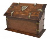 ENGLISH EDWARDIAN OAK SLANT LI