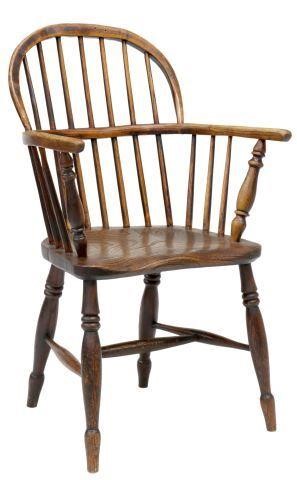 ENGLISH ELM SACK-BACK WINDSOR