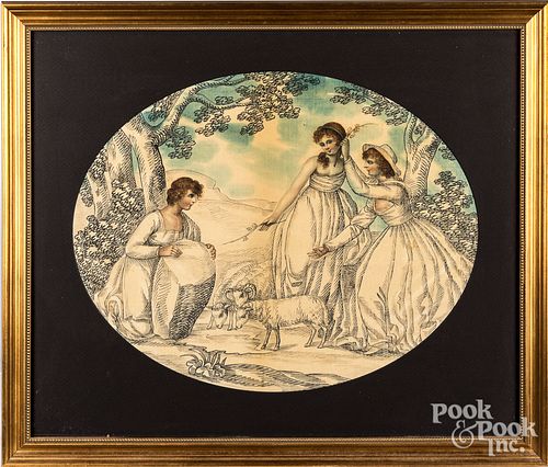 ENGLISH EMBROIDERY SILK PATTERN,