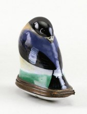 ENGLISH ENAMEL BIRD BONBONNIER
