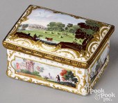 ENGLISH ENAMEL BOX, 18TH C.Eng