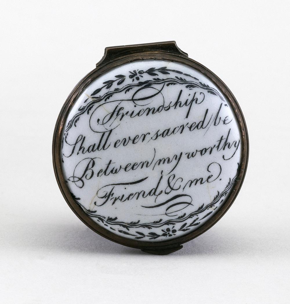 ENGLISH ENAMEL MOTTO PATCH BOX