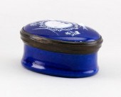 ENGLISH ENAMEL PATCH BOX CIRCA
