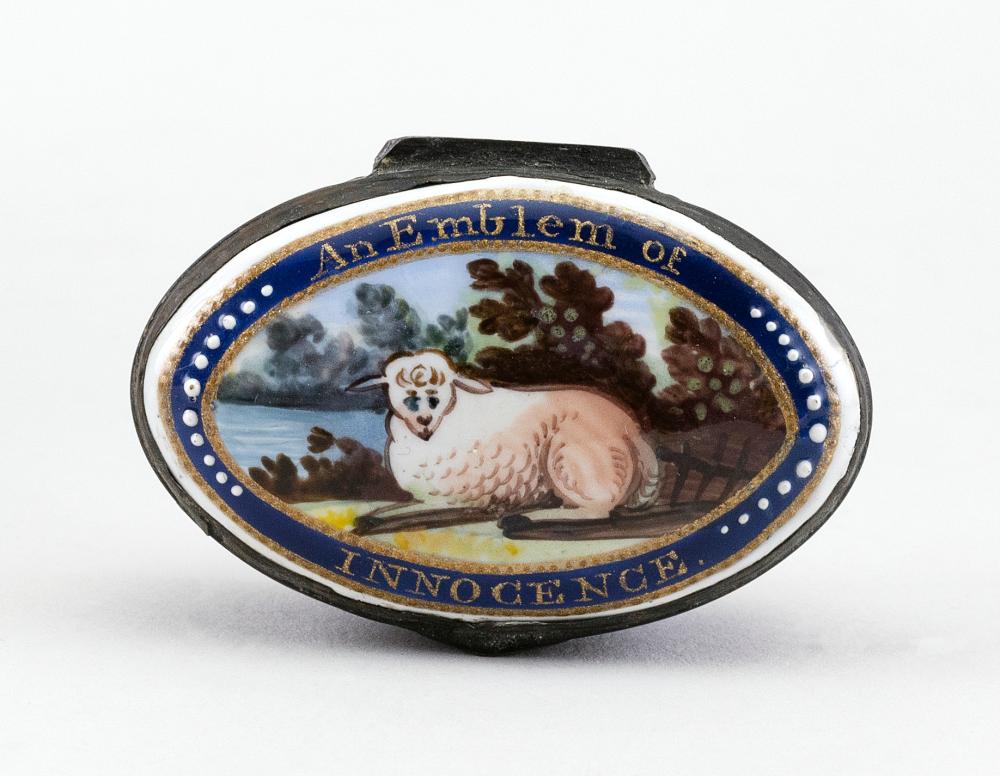 ENGLISH ENAMEL PATCH BOX LATE