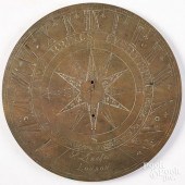 ENGLISH ENGRAVED BRASS SUNDIAL