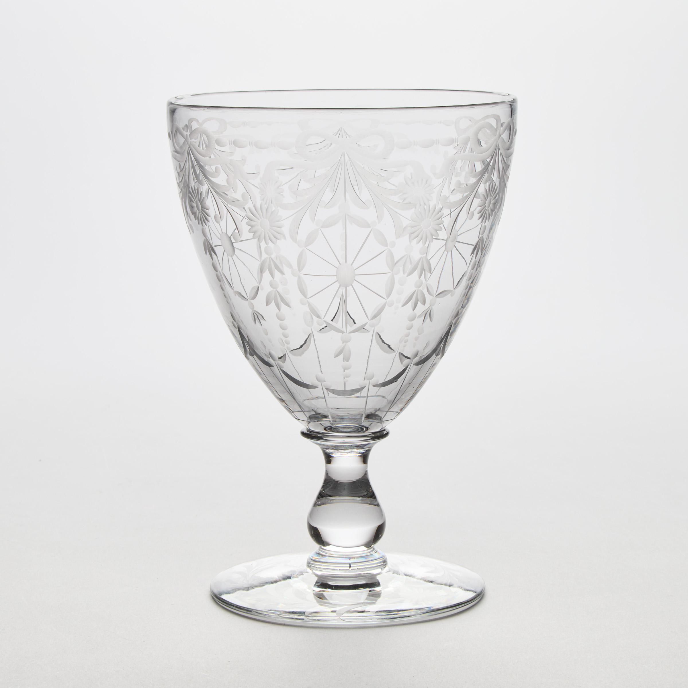 English Engraved Glass Large