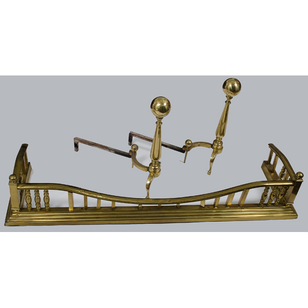 English Fender and Andirons