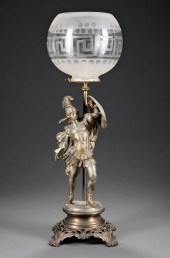 ENGLISH FIGURAL GAS TABLE LAMP