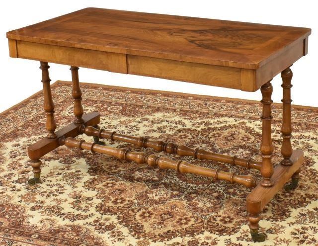 ENGLISH FIGURED & TURNED HALL TABLE